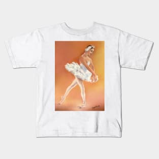 Odette Dancing in Swan Lake Kids T-Shirt